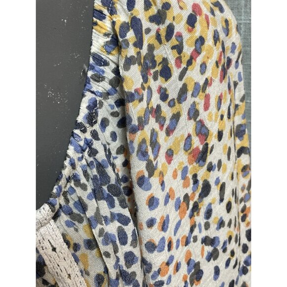Zac & Rachel Women’s White Multicolored Animal Print Loose Flowing Gauzy XL Top - Picture 10 of 14